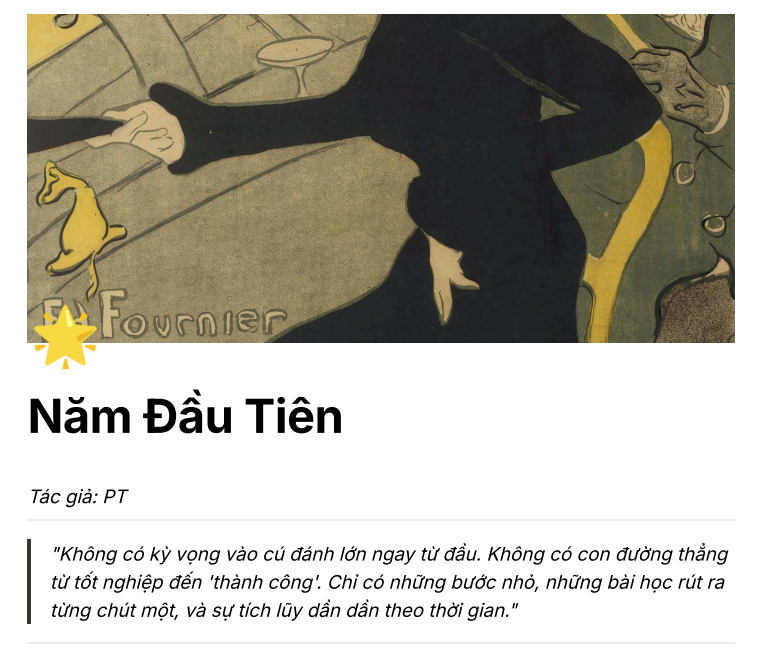 Năm Đầu Tiên